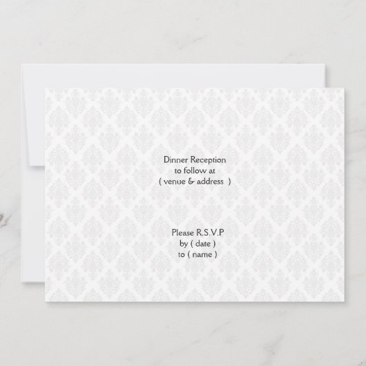 赤結婚式招待状 招待状 (裏面)