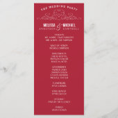 赤結婚式 プログラム | ヴィンテージ優雅 (裏面)