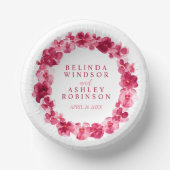 赤結婚桃色パンジーリースカスタム ペーパーボウル (正面)