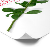 赤結婚色とバラおめでとう ポスター (角)