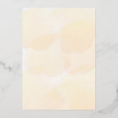 赤結婚花ユーカリプタス金ゴールド 箔招待状 (裏面)