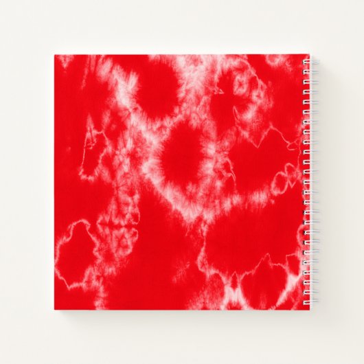 赤絞り染めパーソナライズされたクリスマスキッズ写真 ノートブック (裏面)