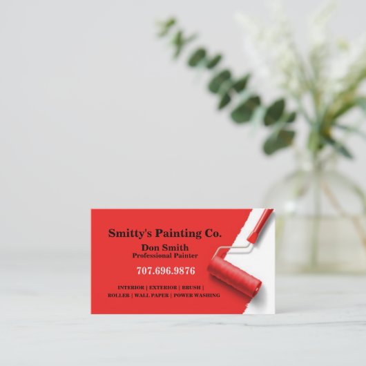 赤絵を描とロー絵を描ラ社 名刺 (スタンド正面)