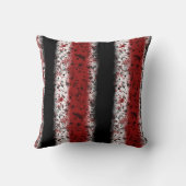 赤絵を描ストライプ黒と白 クッション (裏面)