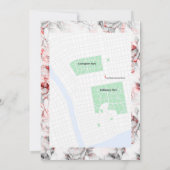 赤絵を描バラゴシック結婚式招待状 招待状 (裏面)