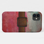 赤絵を描革ルックブラウンラベル Case-Mate iPhoneケース (裏面(横))