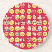 赤絵文字 コースター (正面)