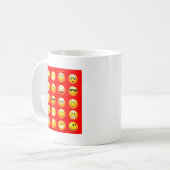 赤絵文字 コーヒーマグカップ (正面左)