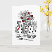 赤絵画バラ カード (黄色い花)