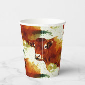 赤絵画牛 紙コップ (右)