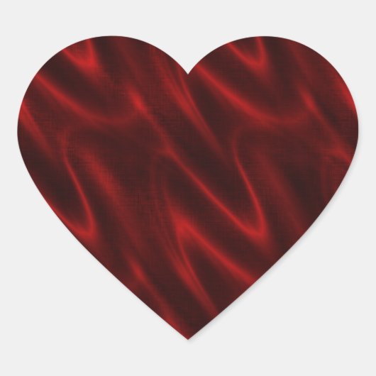 赤絹ハートシパターン(の模様が)あるステッカーシート ハートシール (正面)