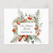 赤緑いちご花離れレシピカード (正面)