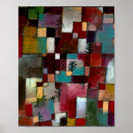 赤緑と紫 – 黄色のリズム： Paul Klee 1920 ポスター