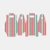 赤緑と赤面 ストライプの フェイバーボックス (折り畳みなし)