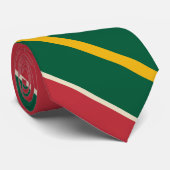 赤緑と金ゴールドストライプの- ネクタイ (ロール)