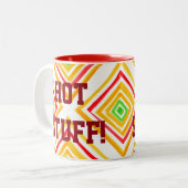 赤緑と黄 ツートーンマグカップ (正面左)