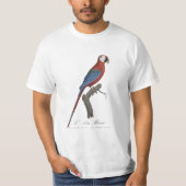 赤緑のコンゴウインコ、Ara chloropterus Tシャツ (正面)