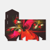 赤緑のフローラモダン抽象芸術アートパターン#02 フェイバーボックス (折り畳みなし)