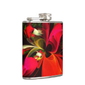 赤緑のフローラモダン抽象芸術アートパターン#02 フラスク (右)