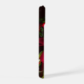 赤緑のフローラモダン抽象芸術アートパターン#02 iPhone 15ケース (右側面)