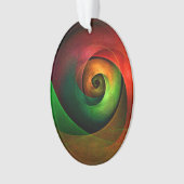 赤緑のフローラモダン抽象芸術アートパターン#21 オーナメント (正面)