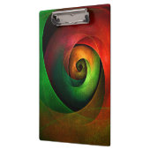 赤緑のフローラモダン抽象芸術アートパターン#21 クリップボード (左)