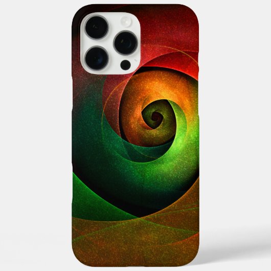 赤緑のフローラモダン抽象芸術アートパターン#21 Case-Mate iPhoneケース (裏面)