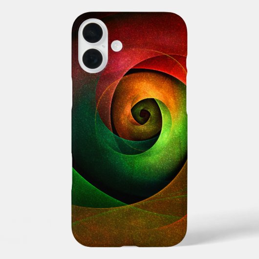 赤緑のフローラモダン抽象芸術アートパターン#21 Case-Mate iPhoneケース (裏面)