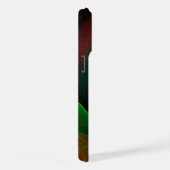 赤緑のフローラモダン抽象芸術アートパターン#21 iPhoneケース (右側面)