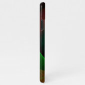 赤緑のフローラモダン抽象芸術アートパターン#21 iPhoneケース (右側)