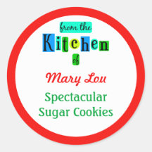 赤緑のベーキングシールのキッチンから