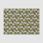 赤緑の伝統的クリスマスオーナメント鐘 薄葉紙 (正面)