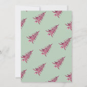 赤緑の美しい中国風の塔の形のクリスマスツリー ギフト カード ホルダー (裏面)