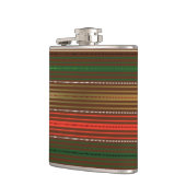 赤緑の金ゴールドのクリスマスストライプ フラスク (左)