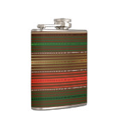 赤緑の金ゴールドのクリスマスストライプ フラスク (右)
