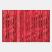 赤緑の金ゴールドストライプ ラッピングペーパーシート (正面2)