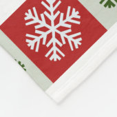 赤緑の霊のクリスマス·フルーツのモノグラム フリースブランケット (角)