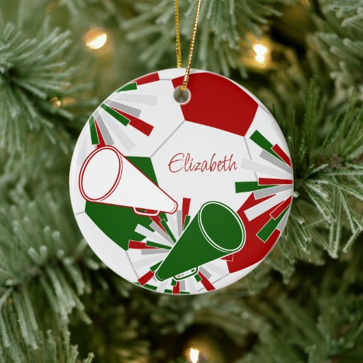 赤緑またはANY COLORSサッカー応援隊 セラミックオーナメント (ツリー)