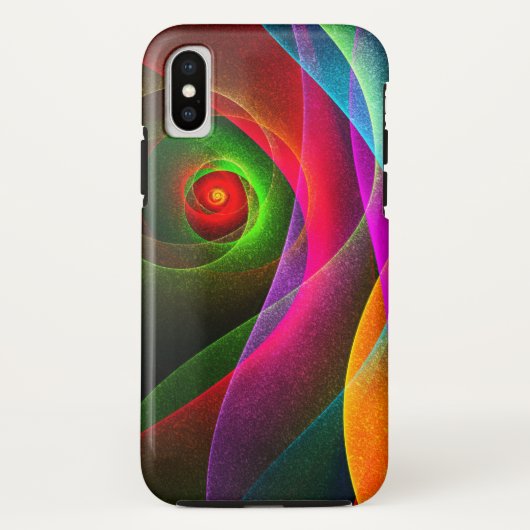 赤緑オレンジ モダン抽象芸術パターン #22 Case-Mate iPhoneケース (裏面)