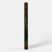 赤緑オレンジ モダン抽象芸術パターン #22 iPhoneケース (右側面)