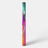 赤緑オレンジ モダン抽象芸術パターン #22 iPhoneケース (左側面)
