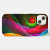 赤緑オレンジ モダン抽象芸術パターン #22 iPhoneケース (裏面横)