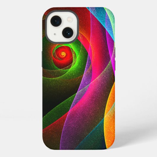 赤緑オレンジ モダン抽象芸術パターン #22 iPhoneケース (裏面)