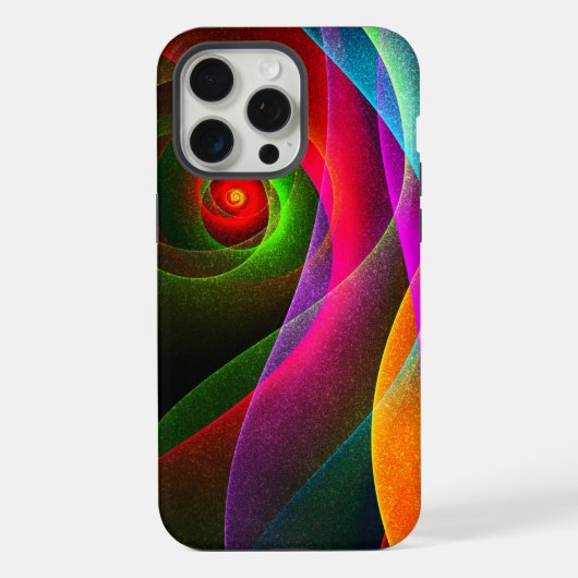 赤緑オレンジ モダン抽象芸術パターン #22 iPhoneケース (裏面)