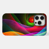 赤緑オレンジ モダン抽象芸術パターン #22 iPhoneケース (裏面横)