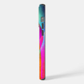 赤緑オレンジ モダン抽象芸術パターン #22 iPhoneケース (左側面)