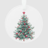 赤緑クリスマスサンタクロース オーナメント (裏面)