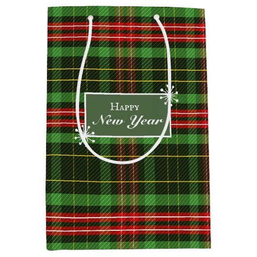 赤緑クリスマスプレド抱き枕 ミディアムペーパーバッグ (正面)