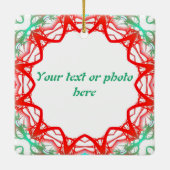 赤緑デザイン額縁 セラミックオーナメント (裏面)