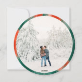 赤緑モダンの抽象芸術絵を描 シーズンカード (裏面)